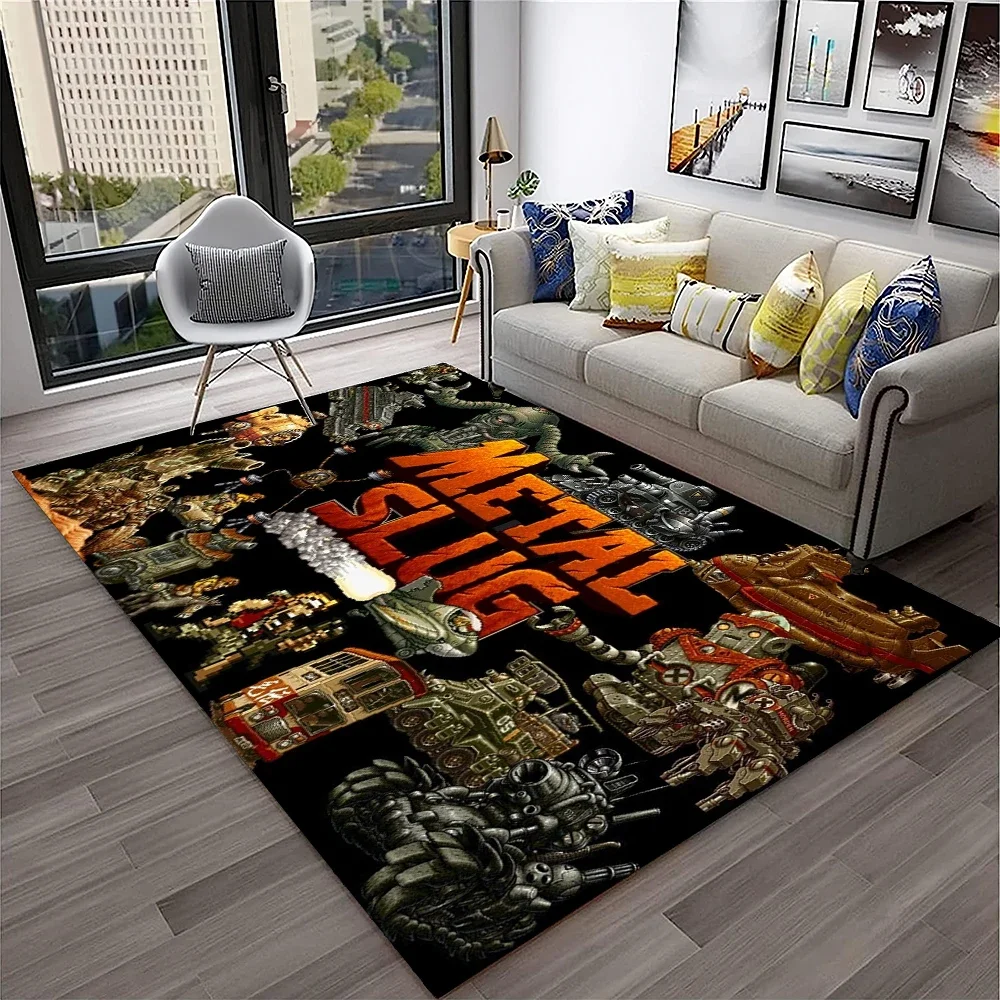 Retro Game Metal Slug Gamer Cartoon Carpet Rug for Home Living Room Bedroom Sofa Doormat Decor,kids Area Rug Non-slip Floor Mat