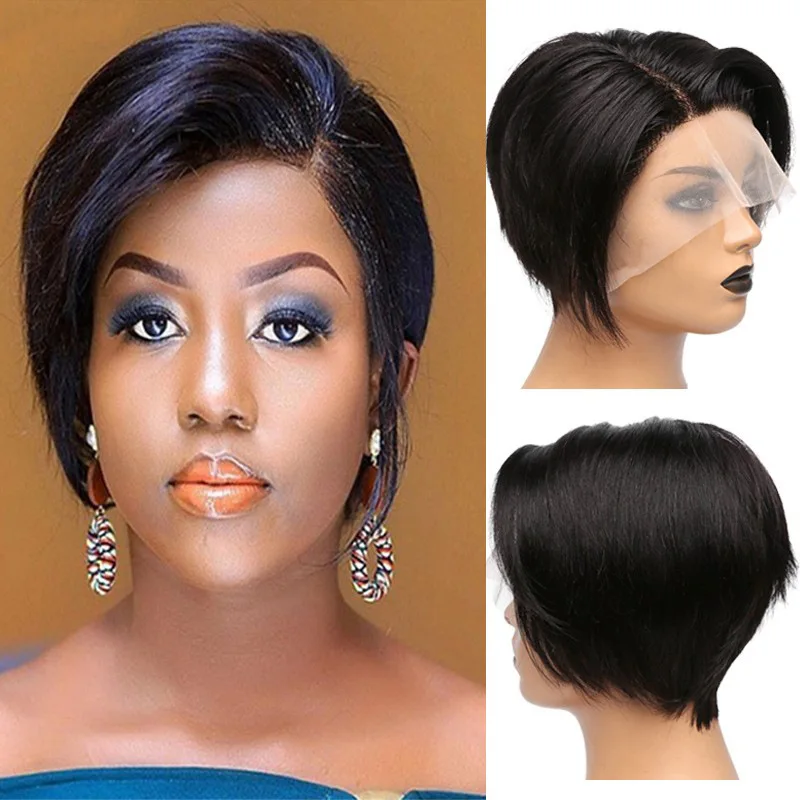 

Front Lace Wig, Wig Female Short Hair Bobo Head Partial Distribution Wig Lace Front Wig