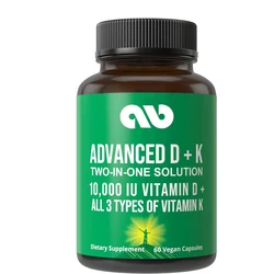 Vitamin D 1000 IU contains all three types of vitamin K capsules 10000 IU Vitamin D3 and Vitamin K2, K1, MK-7 (MK7), MK4