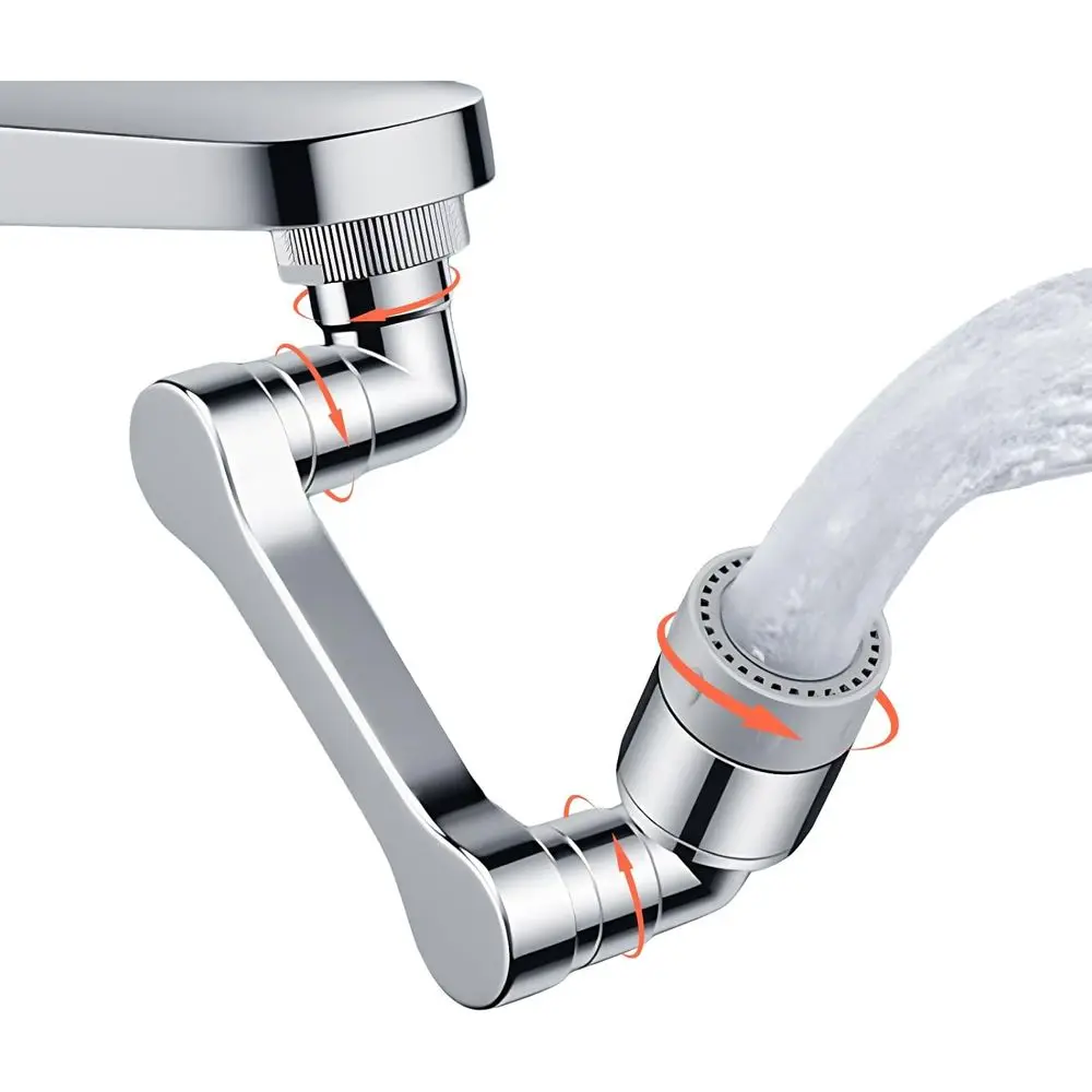 

1440 ° Поворотный удлинитель для смесителя раковины - Unil Kitchen Sprayer, 2 низкопрофильных, 1080 ° +360 ° Вращающийся удлинитель для аэратора раковины, многофункциональный поворотный механизм