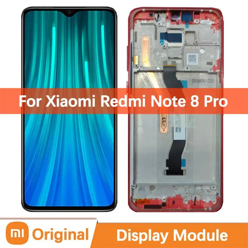 

6.53" Original LCD Display For Xiaomi Redmi Note 8 Pro Screen Touch Panel Digitizer Assembly 2015105 M1906G7I M1906G7G Hongmi