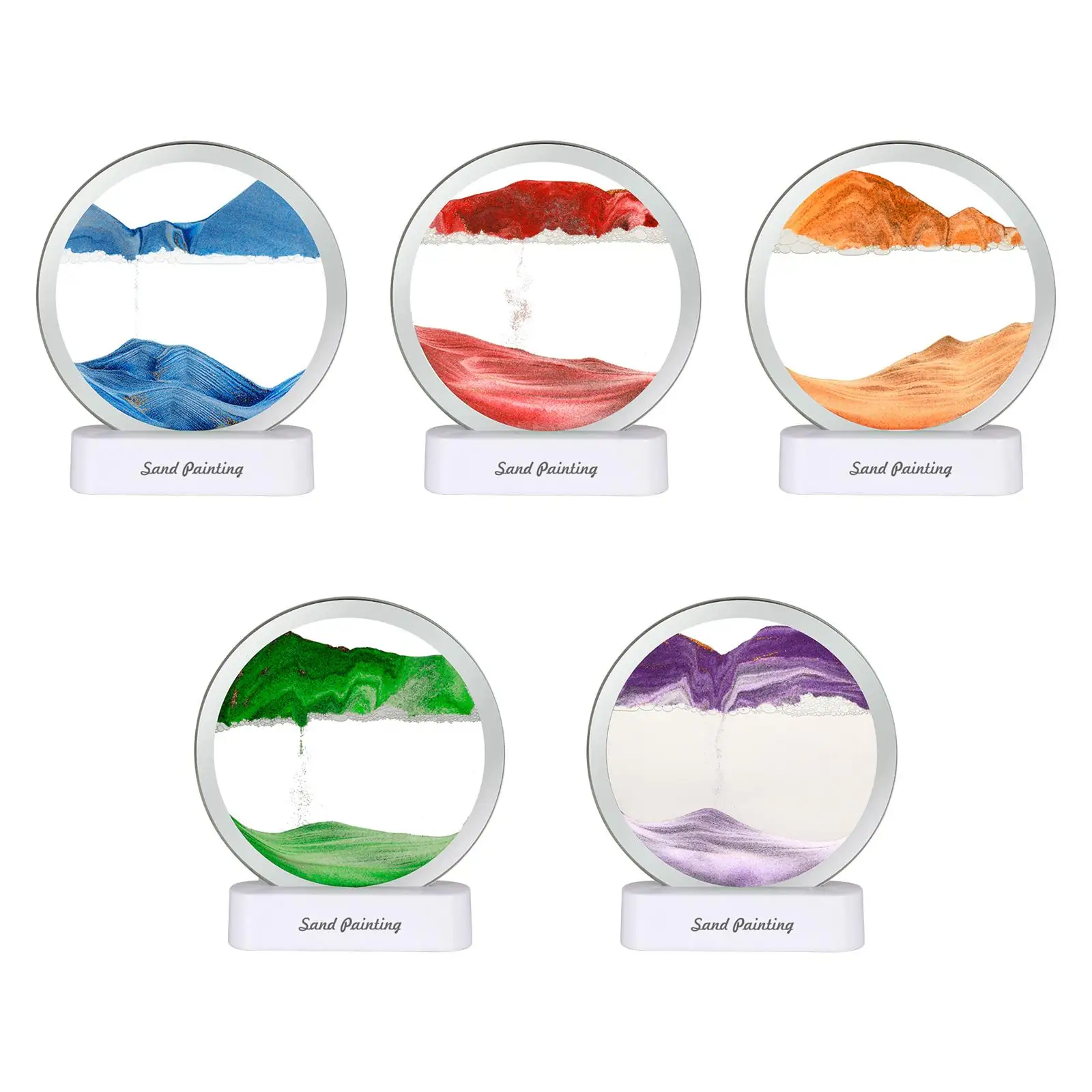 Quicksand Painting Table Lamp 3D Dynamic Display for Tabletop Living Room