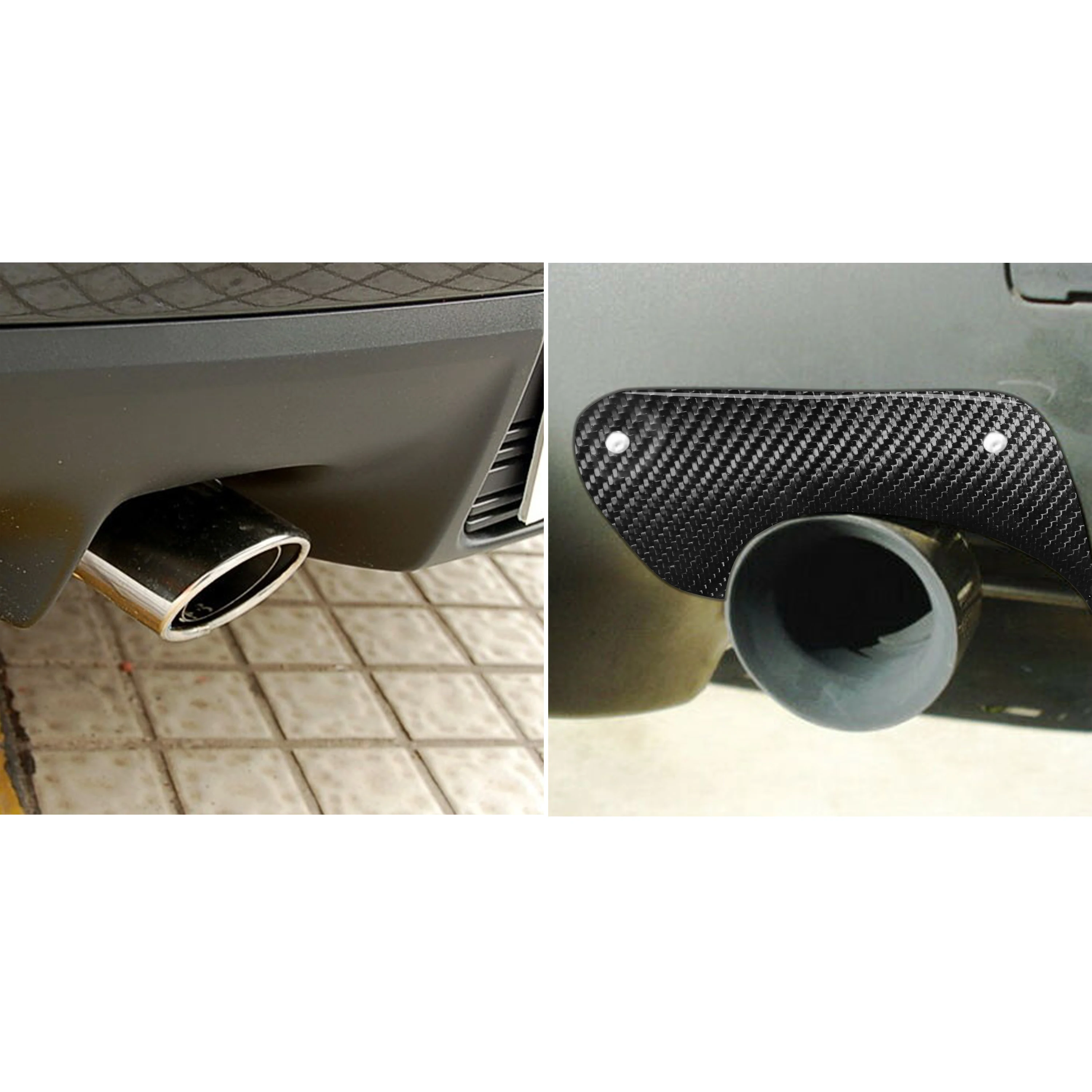 For Mitsubishi Lancer EVO X 10th 2008-2015 Real Carbon Fiber Rear Bumper Exhaust Heatshield Cover Car Accessories Decorative