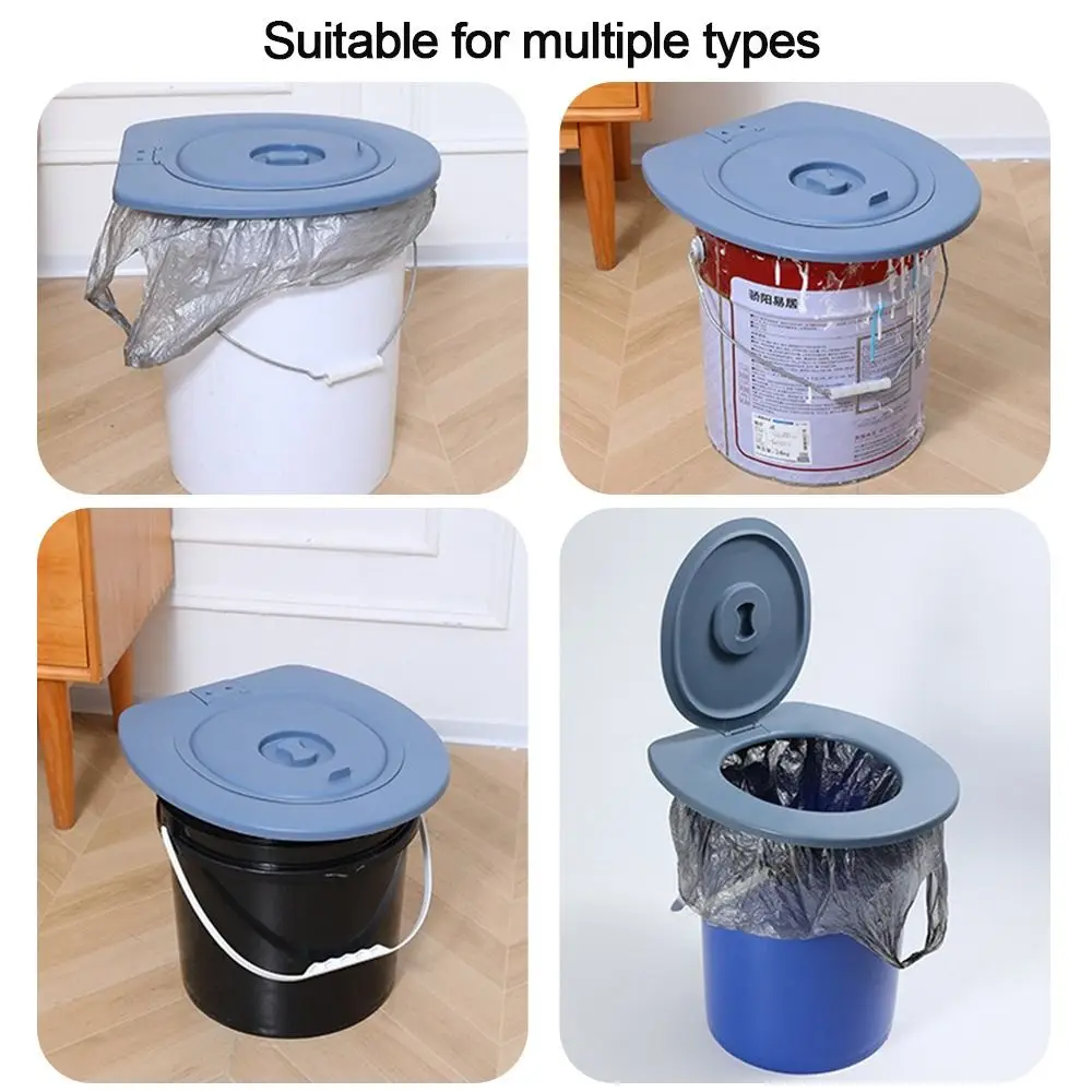 Portable Plastic Toilet Seat Lid Potty Seat Removable Movable Toilet Lid Camping Bucket Seats Home Outdoor Accessory