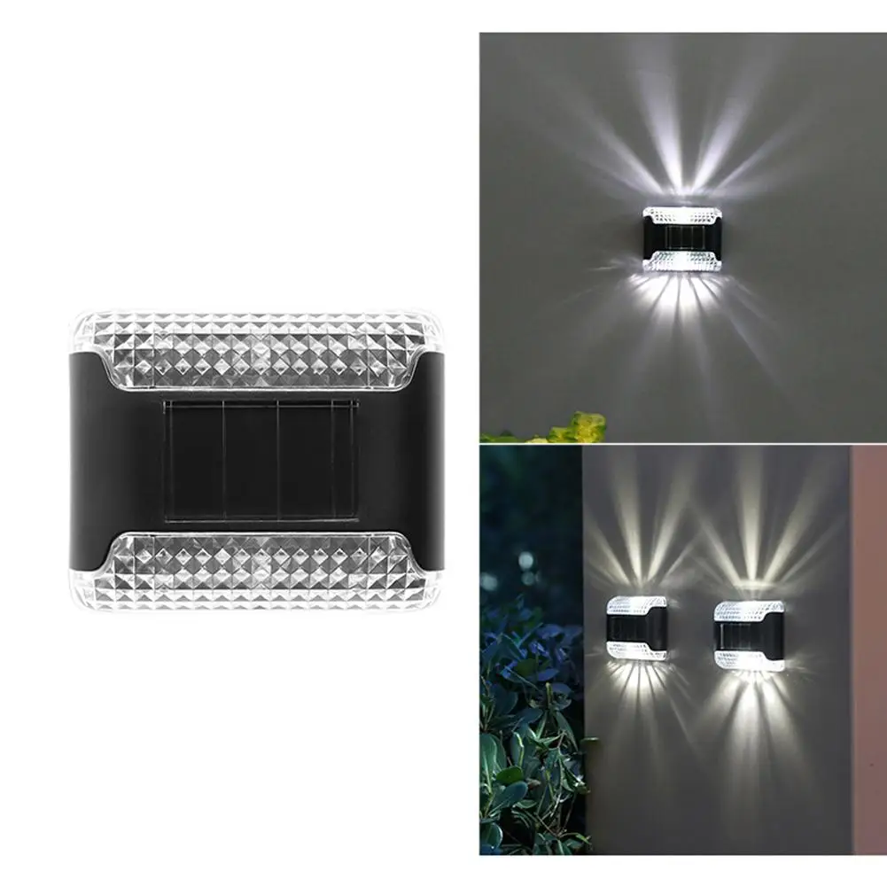 Imagem -03 - Impermeável Led Solar Lâmpada de Parede Street Light Varanda Iluminação Luminous Yard up Decoração Home Porch K7g0