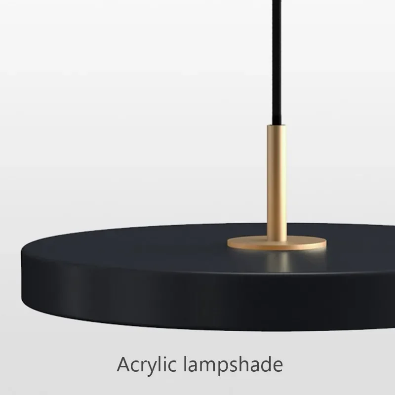 Lampe LED Suspendue en Fer au Design Moderne, Disponible en Noir, Blanc et Bleu, Luminaire Décoratif d'Nik, Idéal pour une Salle à Manger, un Salon, une Chambre à Coucher ou un Bureau