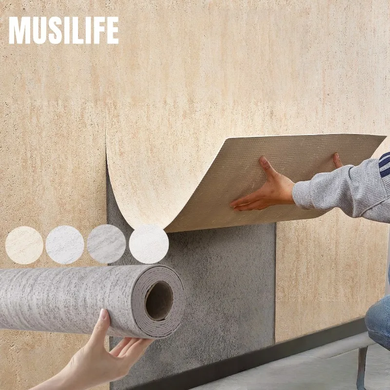 

Самоклеящиеся обои, утолщенные ремонтные гибкие водонепроницаемые обои из искусственной кожи для украшения стен гостиной