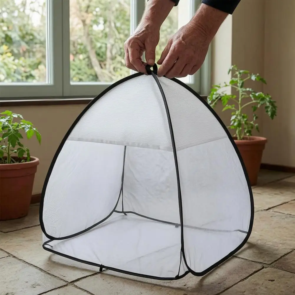 Potted Plant Cover Pop-up Plant Cover Tent with Ground Stakes Garden Bird Netting Shade Cover Barrier Sun for Vegetables