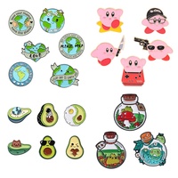 Protect the Earth Enamel Pin frog pink pigs Pin Badge on Backpack Women's Brooch Lapel Pins Costume Accessories Jewelry Gifts