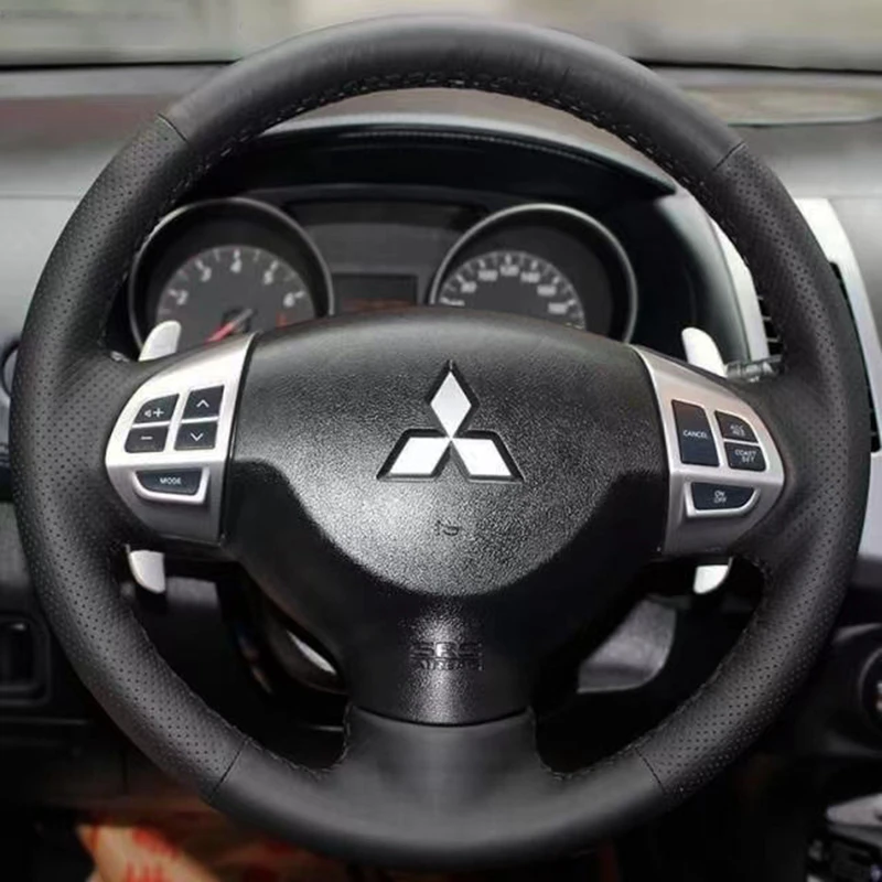 Customize DIY Microfiber Leather Car Steering Wheel Cover For Mitsubishi Lancer EX 10 Lancer X Outlander ASX Colt Pajero Sport