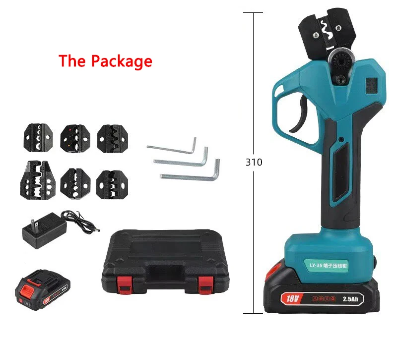 Small Portable Electric Hydraulic Wire Terminal Crimping Tools 0.5-6mm2 Insulated Tube Type Bare Terminal Crimping Pliers