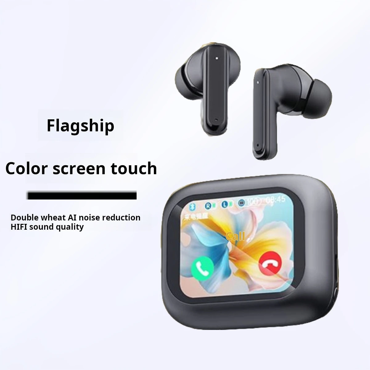 

Wireless Bluetooth Headphone LED Touchscreen Visible ANC TWS Earphones Active Noise Cancellation Earphone