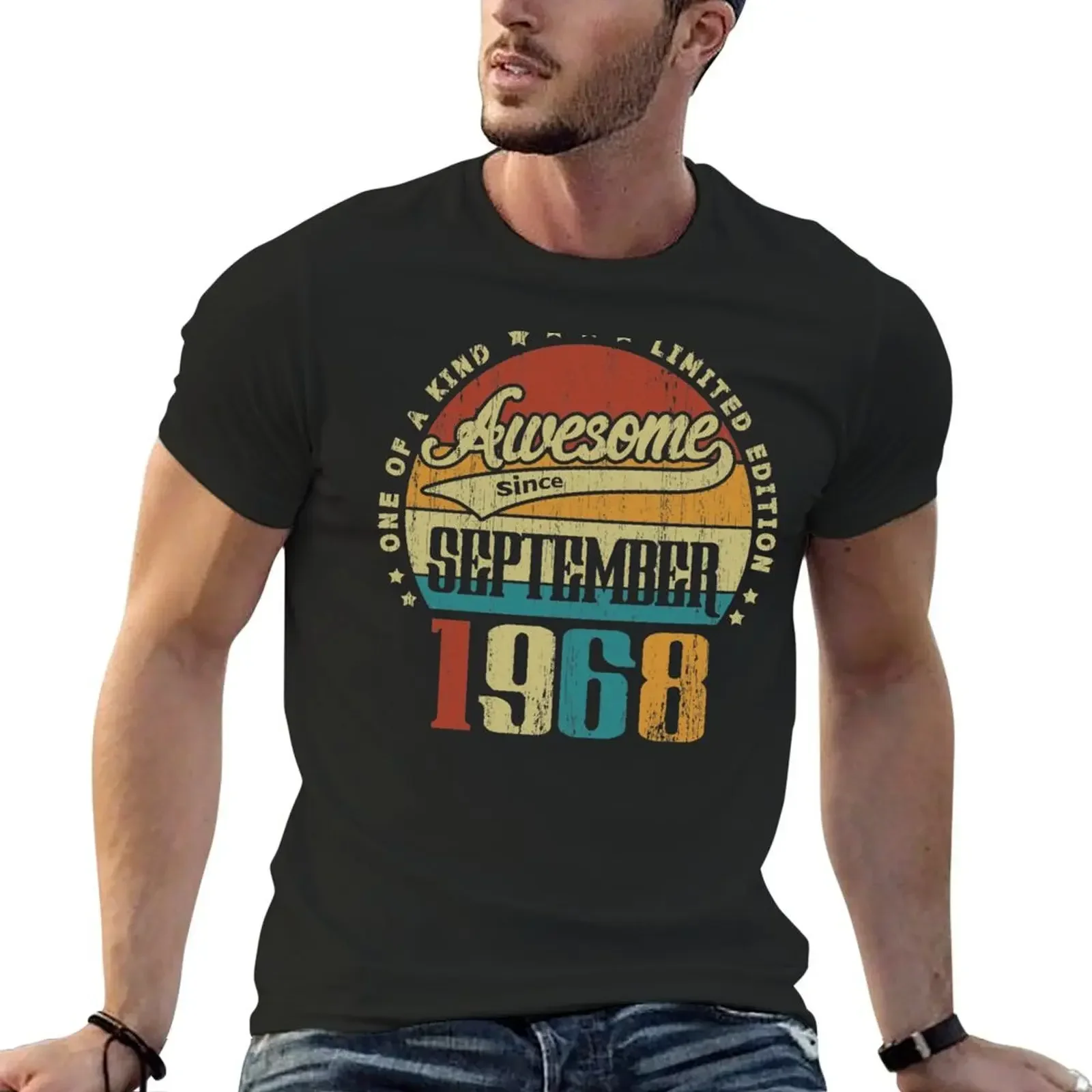 

Vintage September 1968 One Of A Kind Awesome Since September 1968 52nd Birthday Gift 52 Years Old T-Shirt