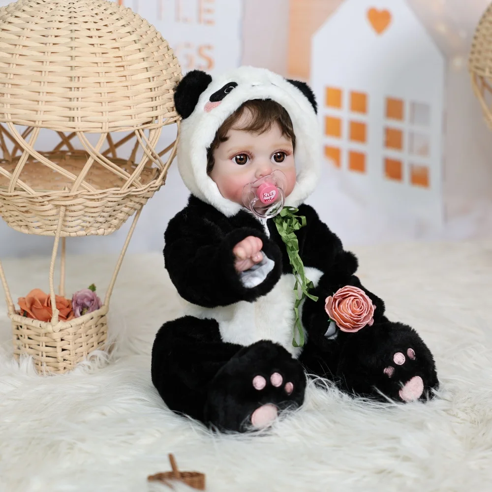 Cloveray 20 بوصة كامل الجسم الفينيل واقعية تولد من جديد دمية طفل دمية رئيس قابل للتعديل 35 °   عموديًا، 360 °   هدية عيد الميلاد للأطفال أفقيًا