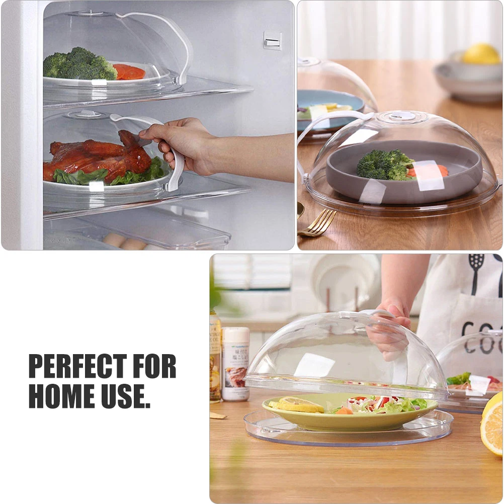 

Microwave Oven Cover Heat Resistant Anti Spatter Food Preservation Splash Proof Kitchen Utensil Accessories PC Material Long
