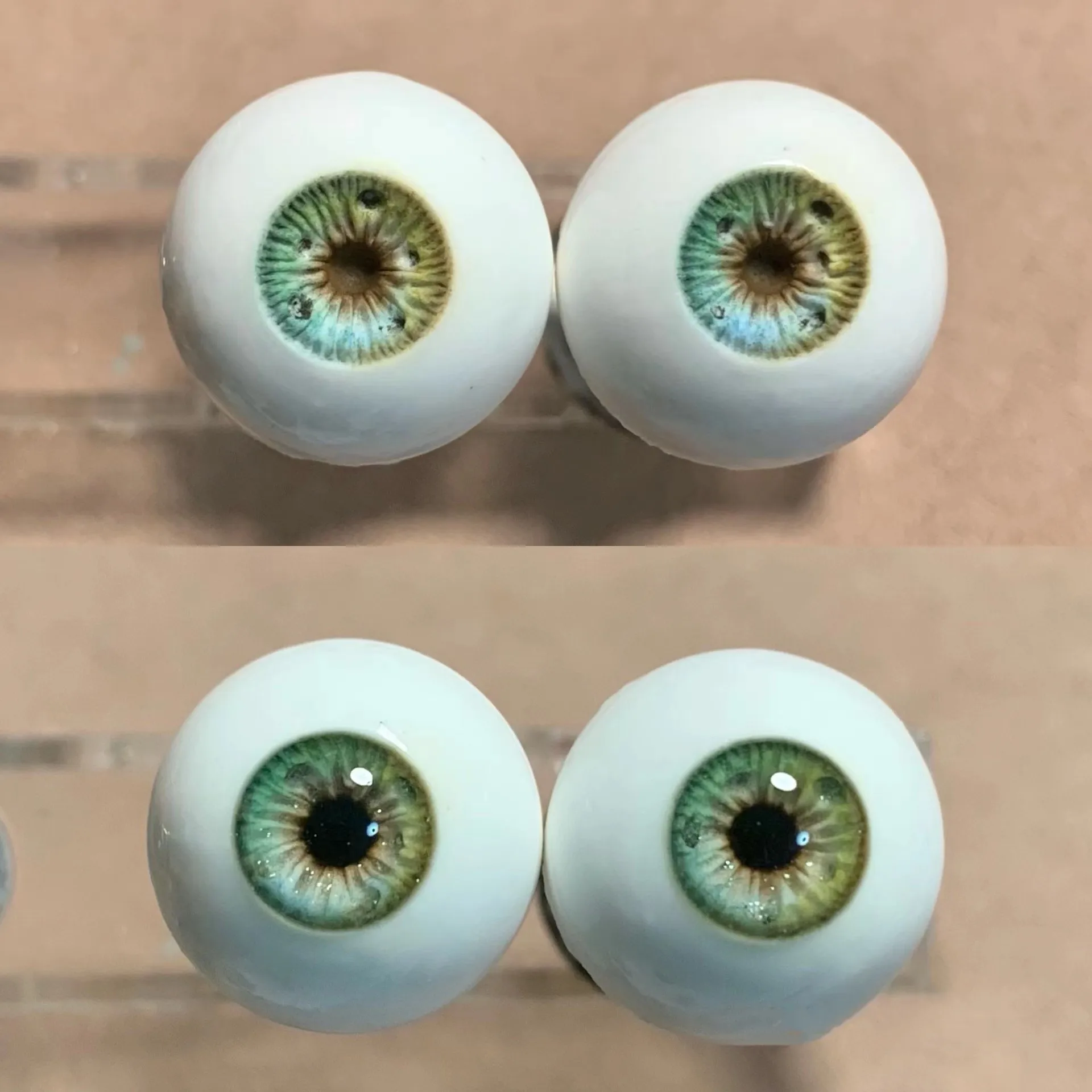 Cyaan gemengd groenbruin BJD Doll Eyes en OB11 Eyeball Full Size 1 paar