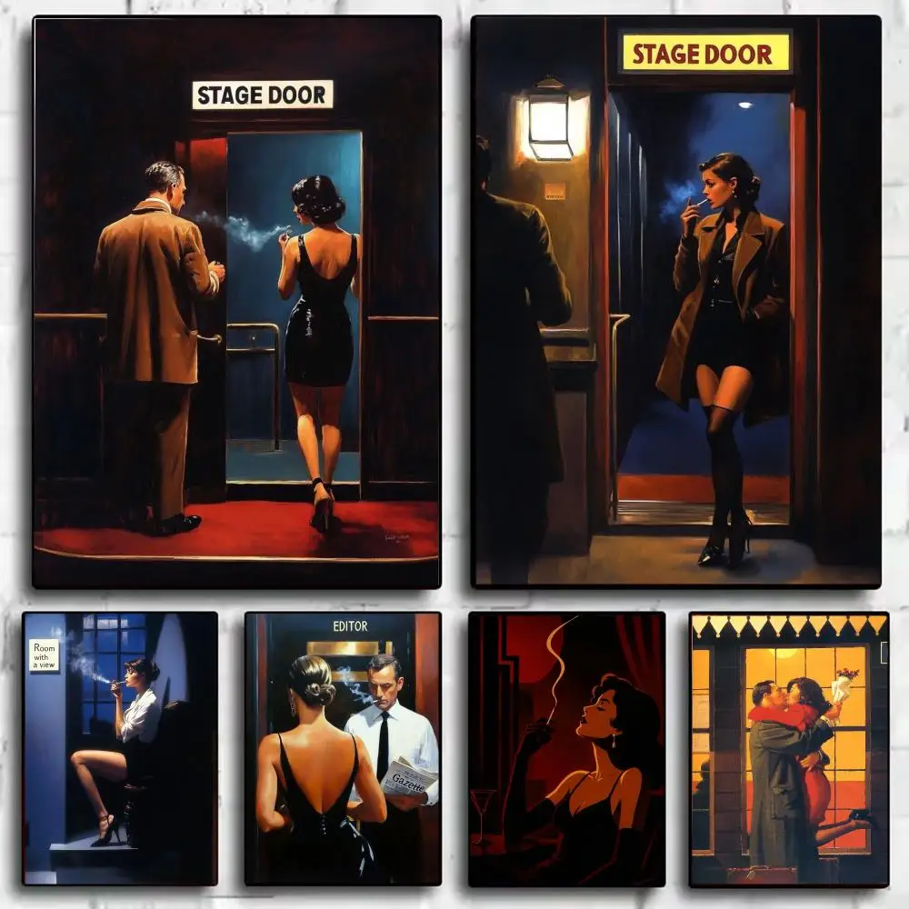 Painter Jack V-Vettriano Poster Modern  Wall Art Aesthetic Minimalist Bedroom Decor Cafe Home Gift