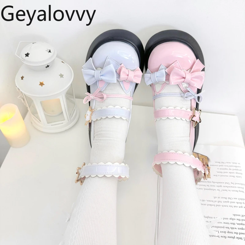 

Original Lolita Pumps for Lady Spring Autumn 2025 New Sweet Cool Girl Punk Style Thick Sole Round Toe Women's Platform Shoes