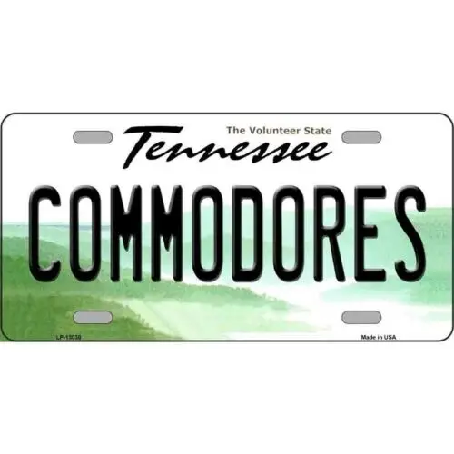 Commodores Novelty Art License Plate Metal Tin Sign Plaque Wall Decor