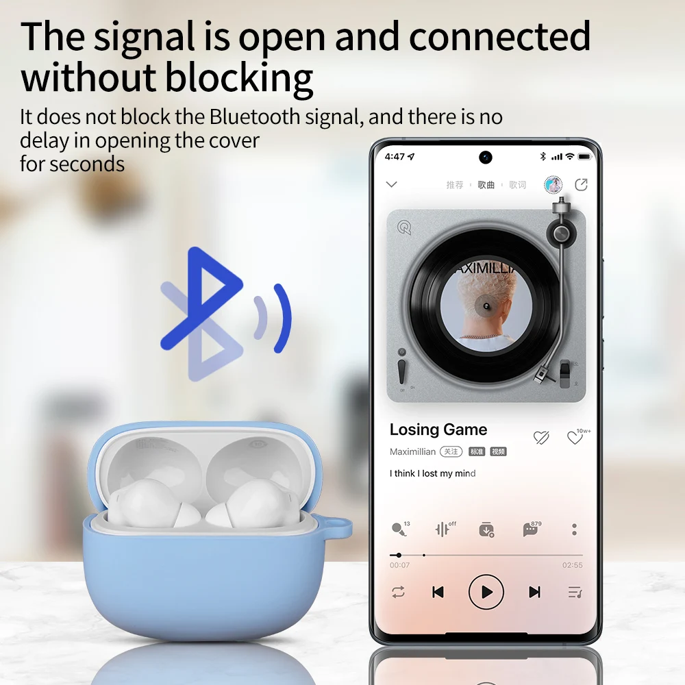 

Чехол-накладка из мягкого силикона для наушников Redmi Buds 8 Pro / 8Pro, защитный чехол-футляр