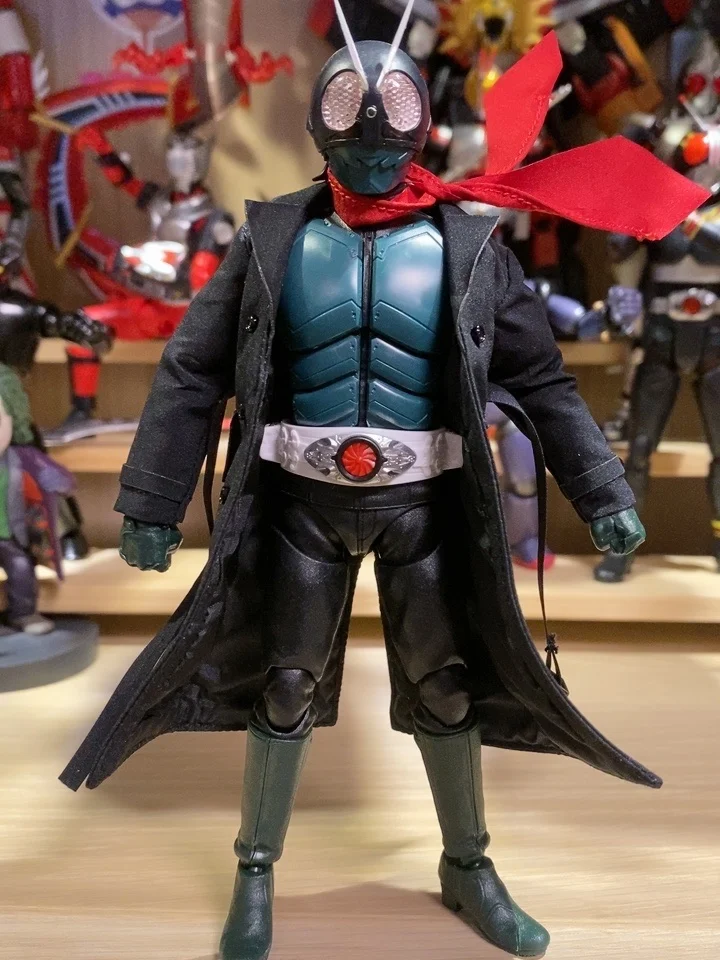 1/12 Male Soldier New Masked Rider Double Breasted Black Long