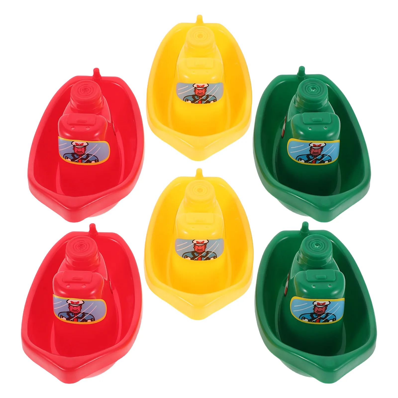 6 Stück Bunte Schwimmende Bade-Segelboote aus Plastik Mini-Boote für Kleinkinder Wasserspiel Pool Strand Segelboote für Kinder Bootsdekoration