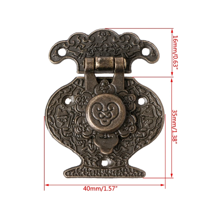 Antique Bronze Hasp สำหรับสลักเครื่องประดับกล่องไม้ MINI ตู้ BUCKLE LOCK Decora Dropsale