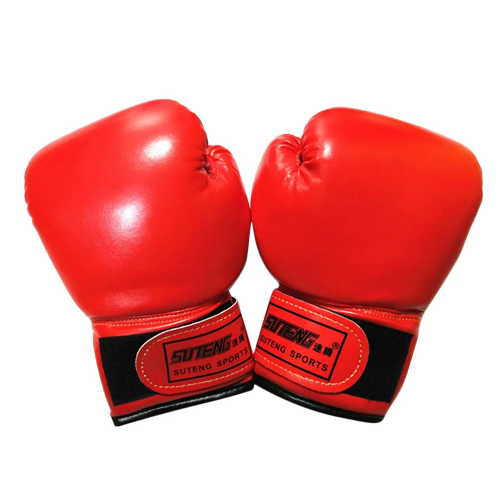 

Red Boxing Gloves Training Sports Kids for Kickboxing Sponge Forming Liner with Punch Mitts