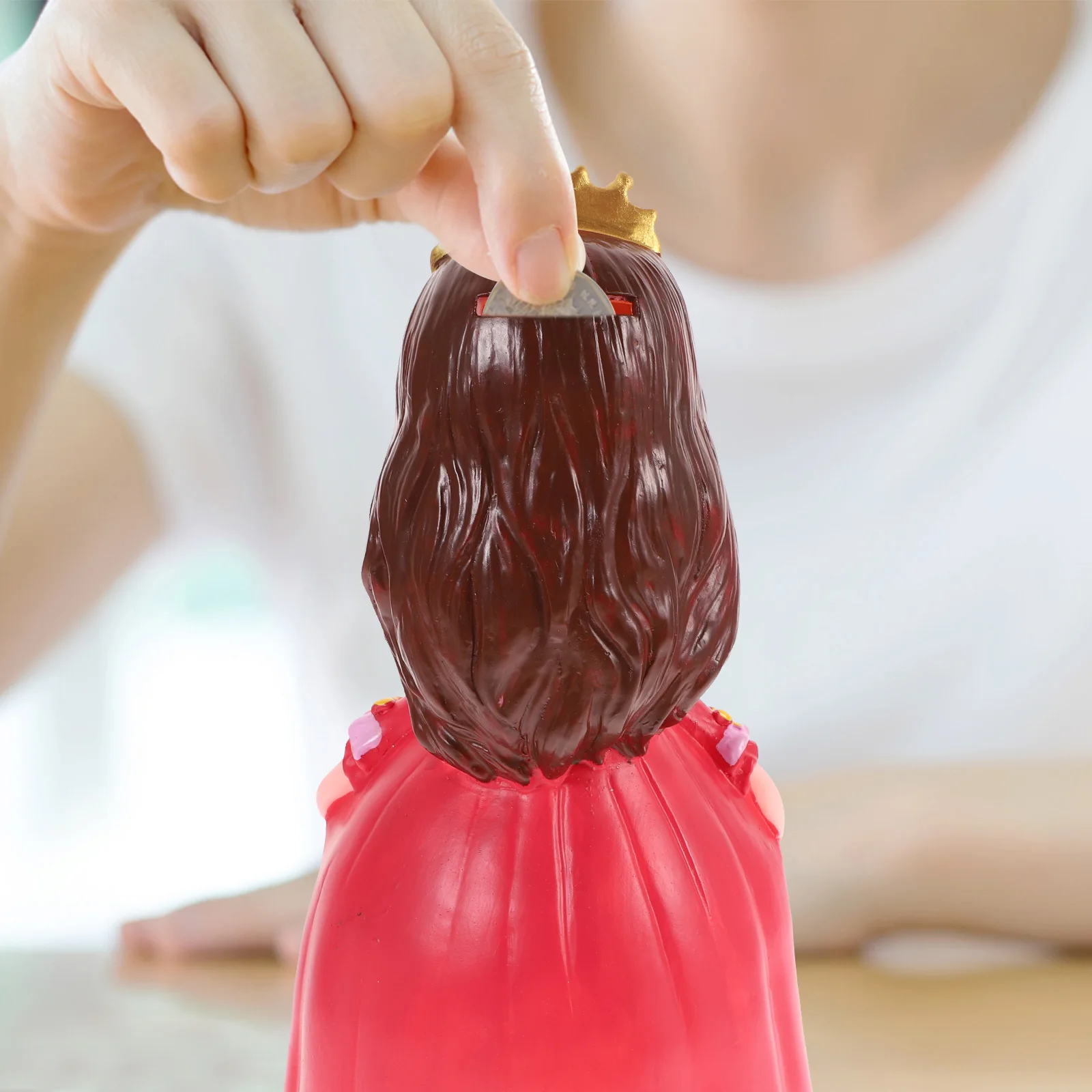 

Lovely Girl Cartoon Saving Pot Money Box Large Capacity Coin Bank For Desktop Decor Pink Cute Home Office Storage Organize