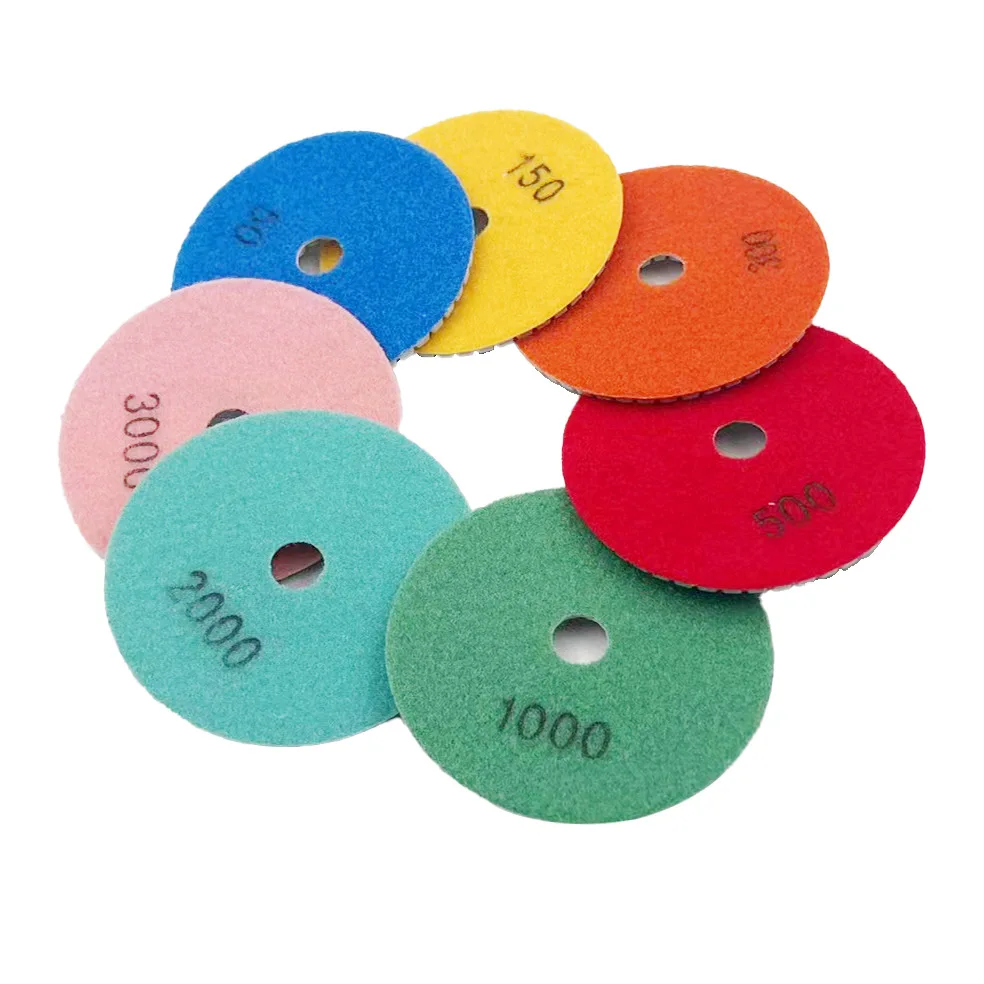 

1 piece Stone Polishing Pad P30 - P10000 Coarse grinding to Fine polishing Disc,Diamond Wet Grinding Disc Diamond Flexible Wet