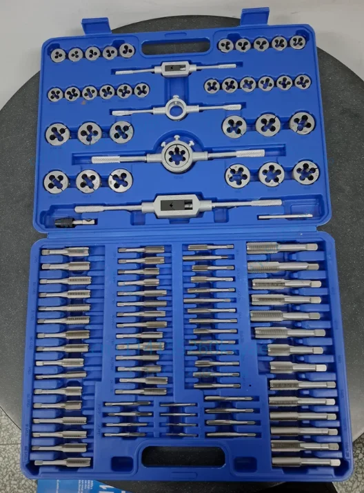 industrial grade tap and die holder 110 piece set tap and die suit suit metric thread repair 2-18m