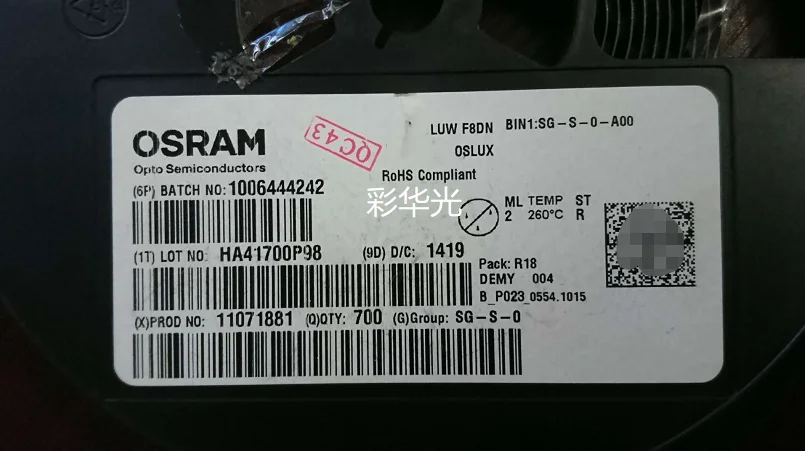 

10PCS/ LUW F8DN-SGSI-RS High Power LED 4040 White, Smart Flash