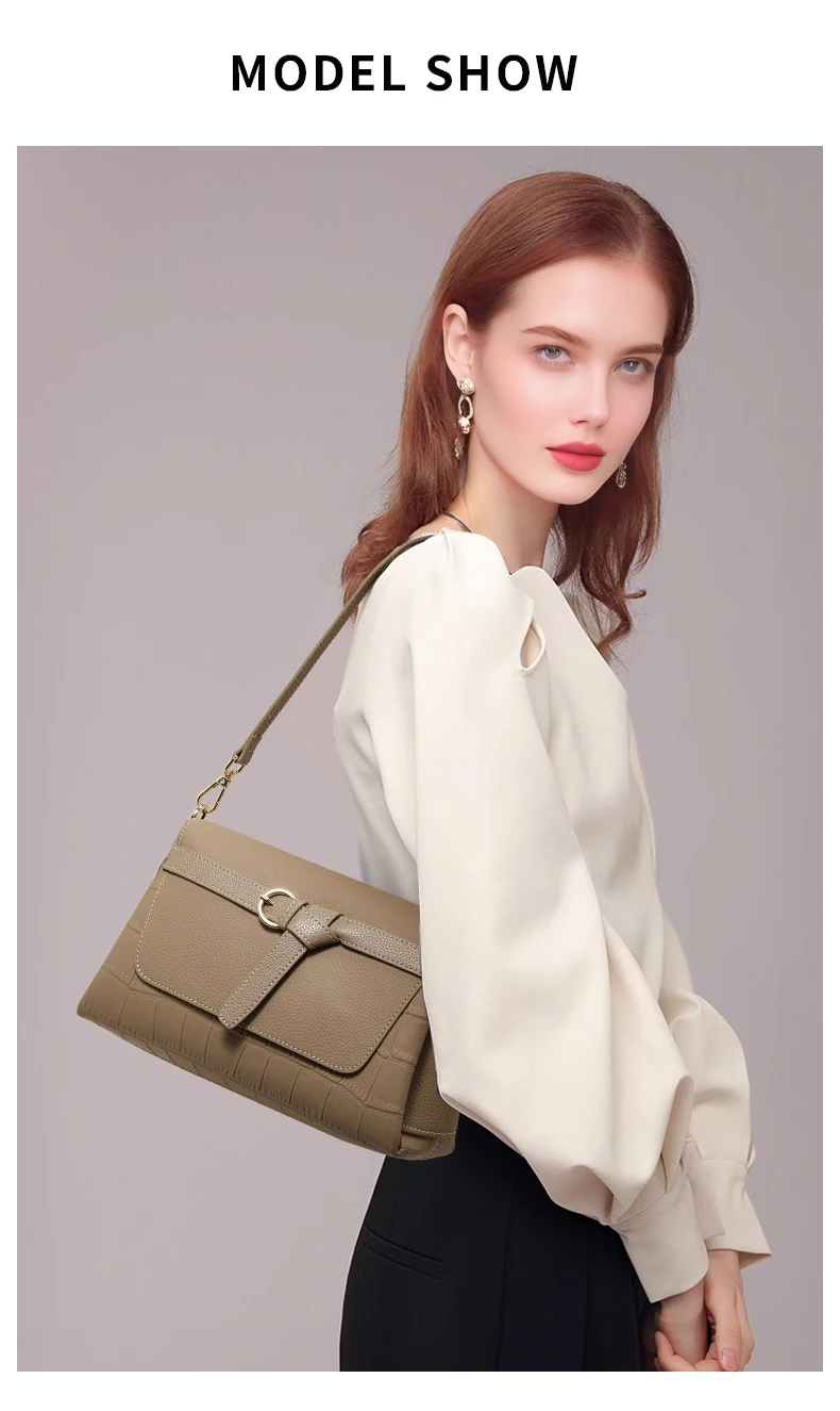 2026 Hochwertige Achseltasche Neues Modell aus erstklassigem Rindsleder Elegante Umhängetasche für den Nischenmarkt – Detail 1
