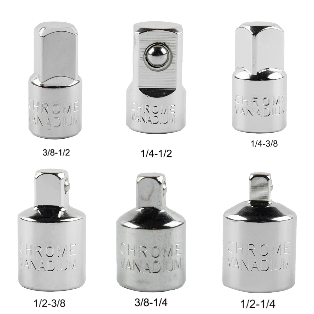 Portable Repair Tools, Female to Male Converter, 14 38 12 Drive Ratchet Socket Adapter, Sturdy and Durable Construction