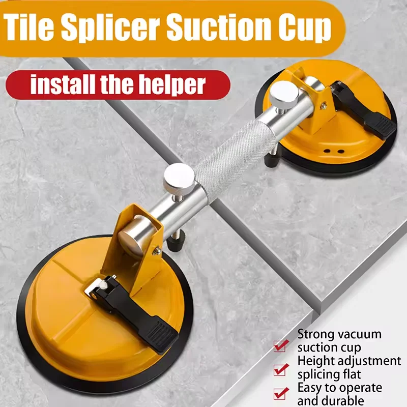 

Aluminum Countertop Tension Leveling Device Suction Cup, Stone Tile Glass Strong Vacuum Joint Suction and Fixing Tool
