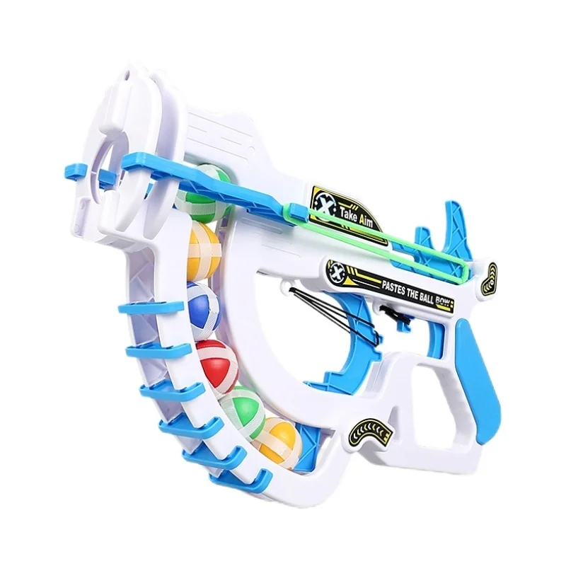 Lançar bola pegajosa estilingue brinquedo das crianças jogando bola pegajosa dos desenhos animados dardo placa pai-filho interação meninos quebra-cabeça diversão