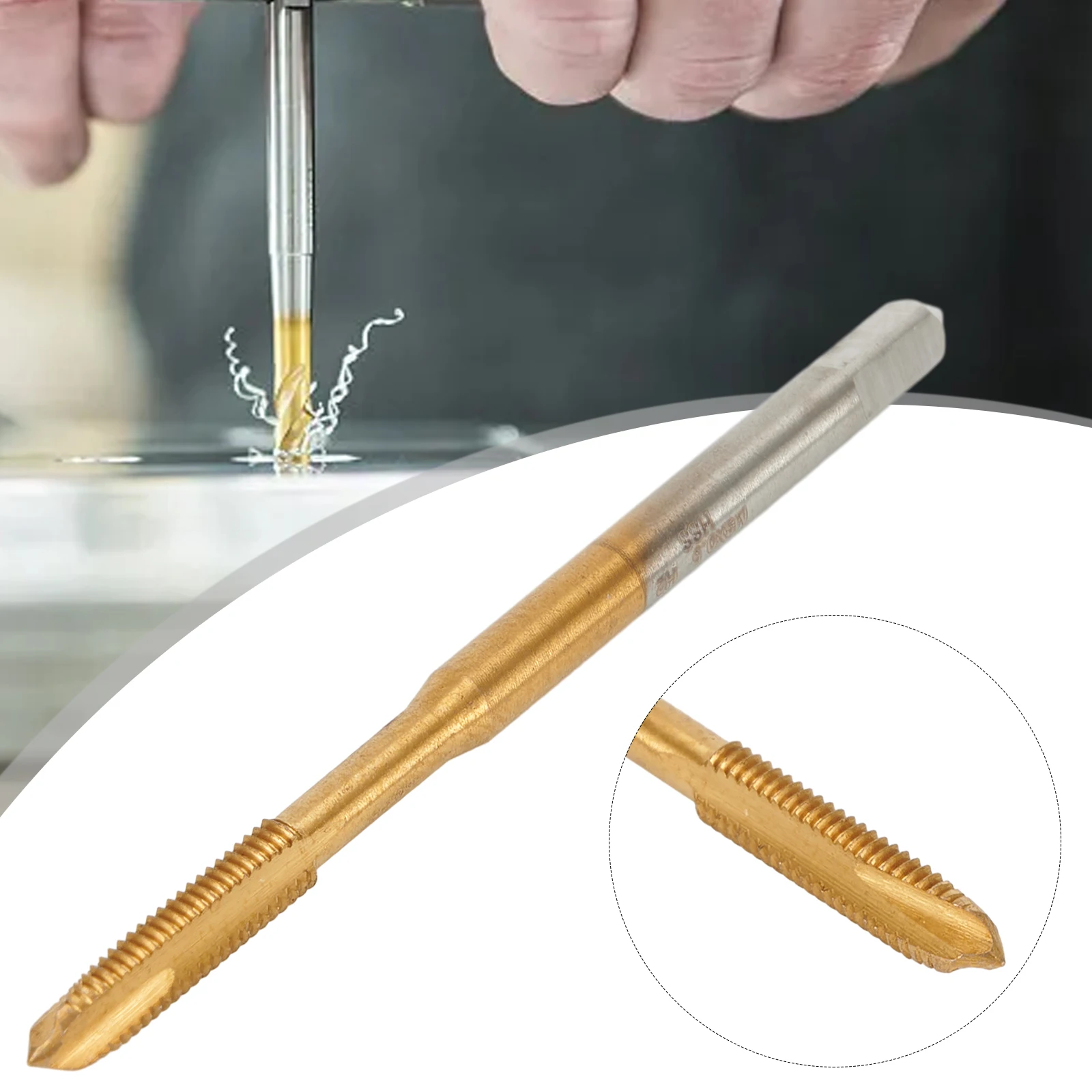 

Reliable Useful Composite Drill Screw Tap Bit Straight Flute Thread Tap Titanium 1pc Coating Drill Bit HSS 6542