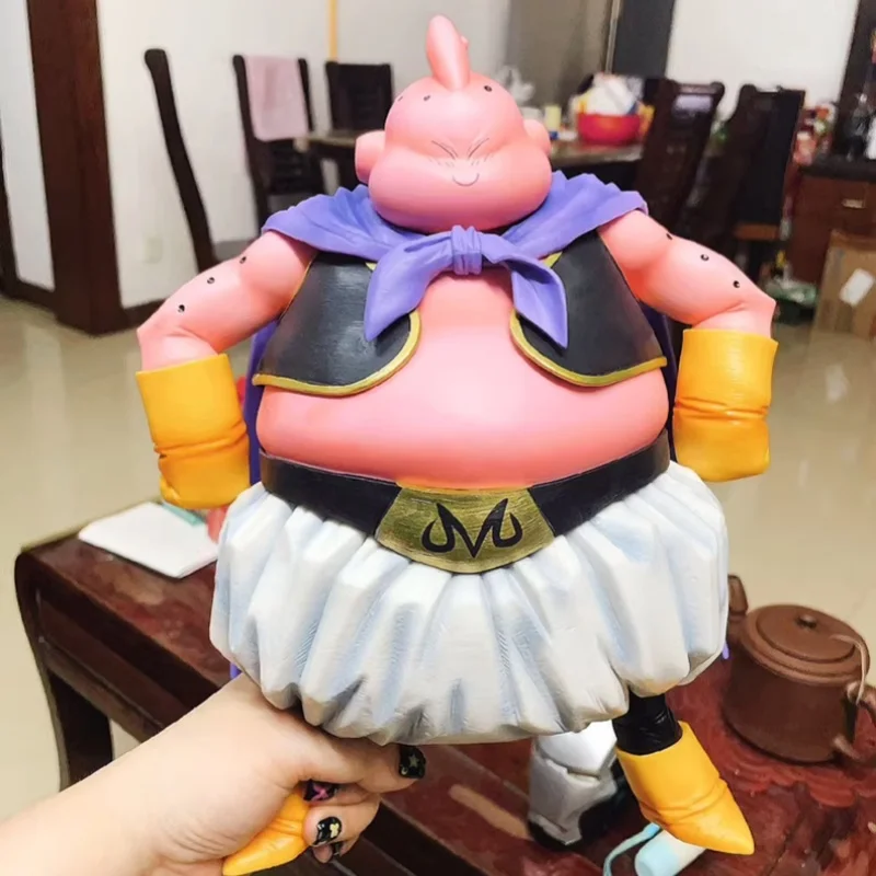 Nueva llegada Dragon Ball Z Fat Buu figura 18 cm Majin Buu con 2 cabezas Boo modelo estatua Pvc Gk figura Anime juguetes coleccionables regalos