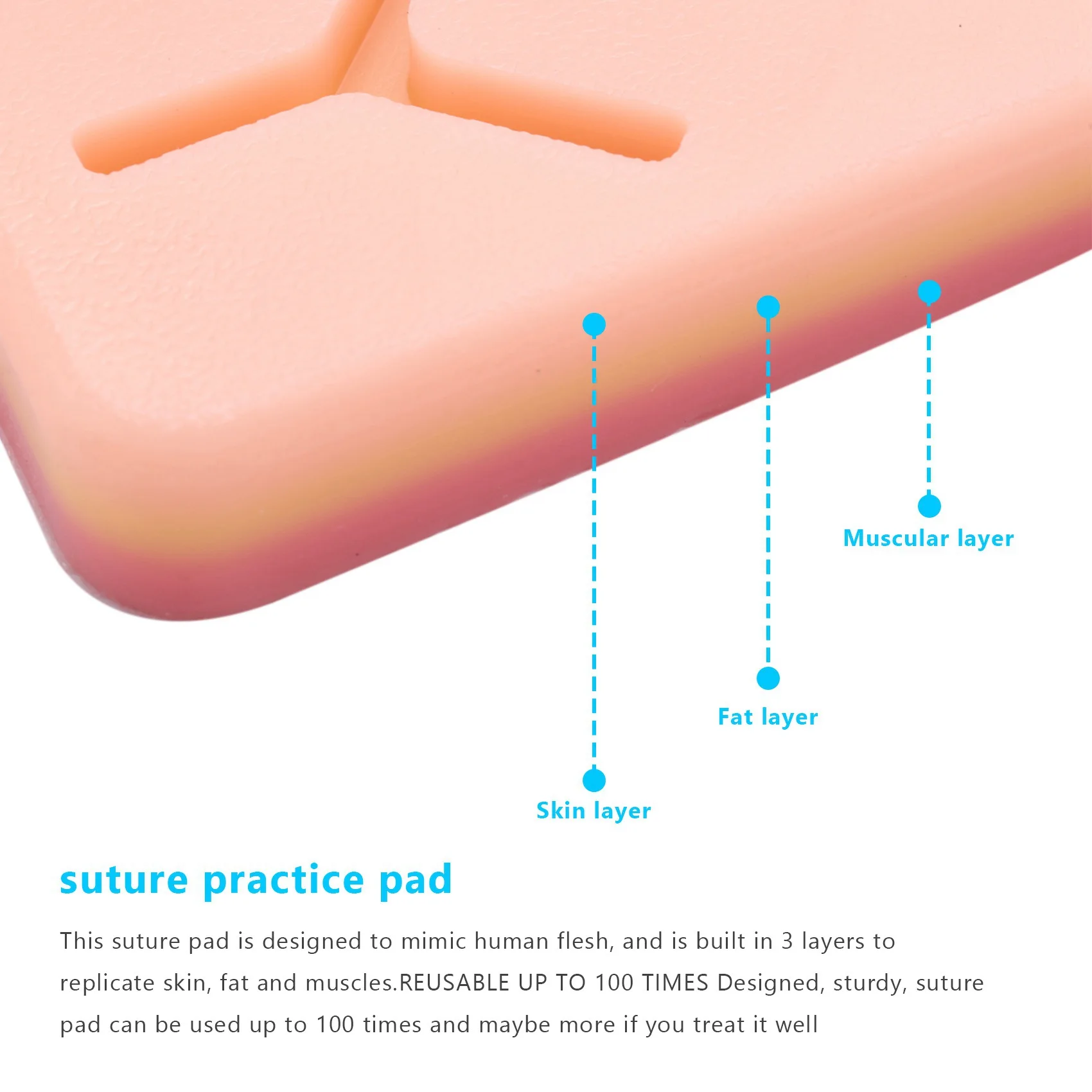 Superior-8X Skin Suture Training Kit Pad Suture Training Kit Suture Pad Trauma Accessories For Practice And Training Use