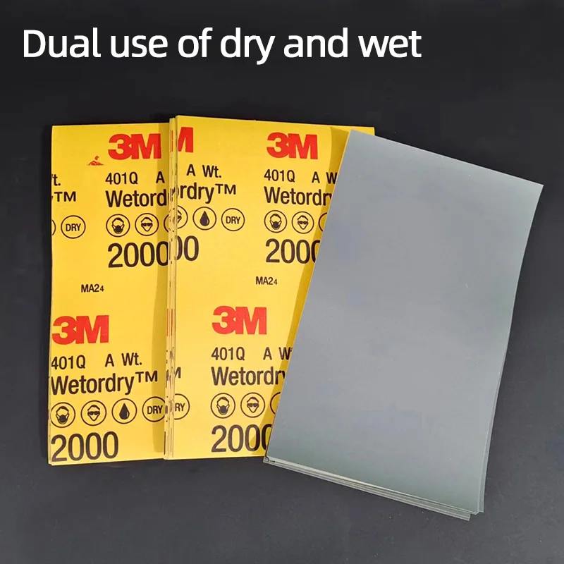 3M401Q Beauty Sandpaper 2000 Mesh Auto Finishing Finish Polishing Sand Dry And Wet Dual Water Abrasive Sandpaper Grinding Sheet