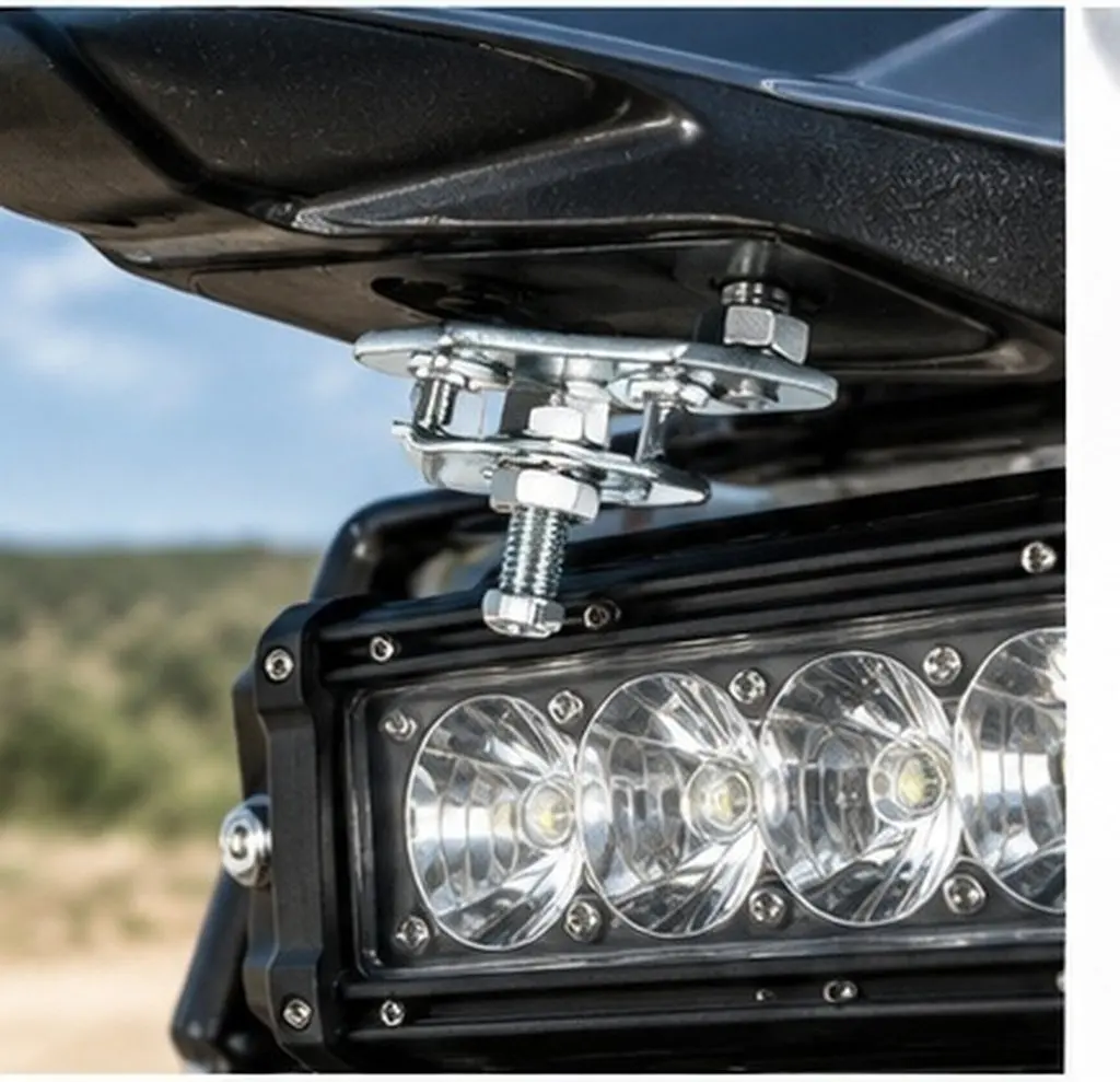 Automotive Hood Mounting Bracket for LED Light Bar Stable Vibration-Resistant Clamp Auxiliary Spotlight Holder for Off Road Car