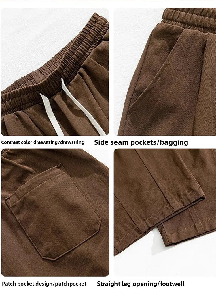 فضفاض مستقيم الساق سراويل تقليدية رجالية الخريف جديد Sle الأمريكية الرجعية الرياضة عمال بنطلون Faionable الشباب الترفيه السراويل