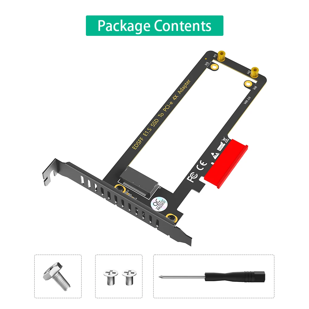 PCI-E 4.0 4X إلى NVMe حاكم 1U GEN-Z EDSFF 9.5 مللي متر 15 مللي متر 25 مللي متر سمك قصير SSD E1.S مع بالوعة الحرارة PM9A3 PM9D3 P5801X الناقل