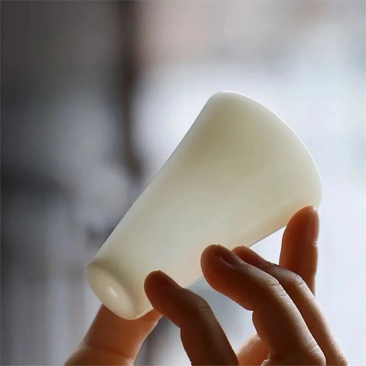 High-End Tea Ceremony Tea Art Small Mutton Fat Jade Porcelain New Single Cup Set of Master Teacups Scent Chinese Teaware