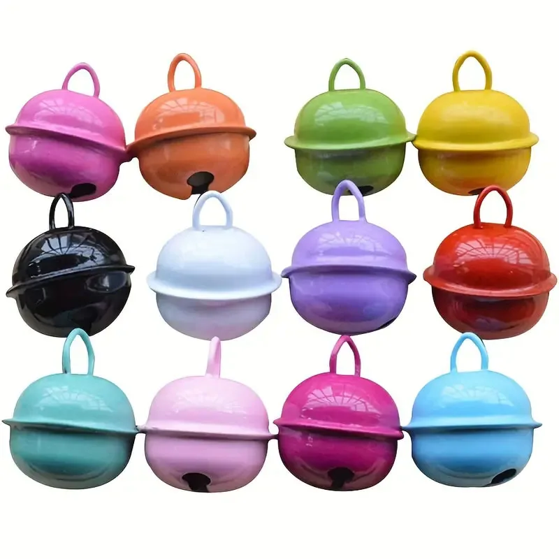 10-50pcs 17mm colorful Jingle Bells Iron Pendants Hanging Christmas Tree Ornaments Christmas Decorations Party DIY