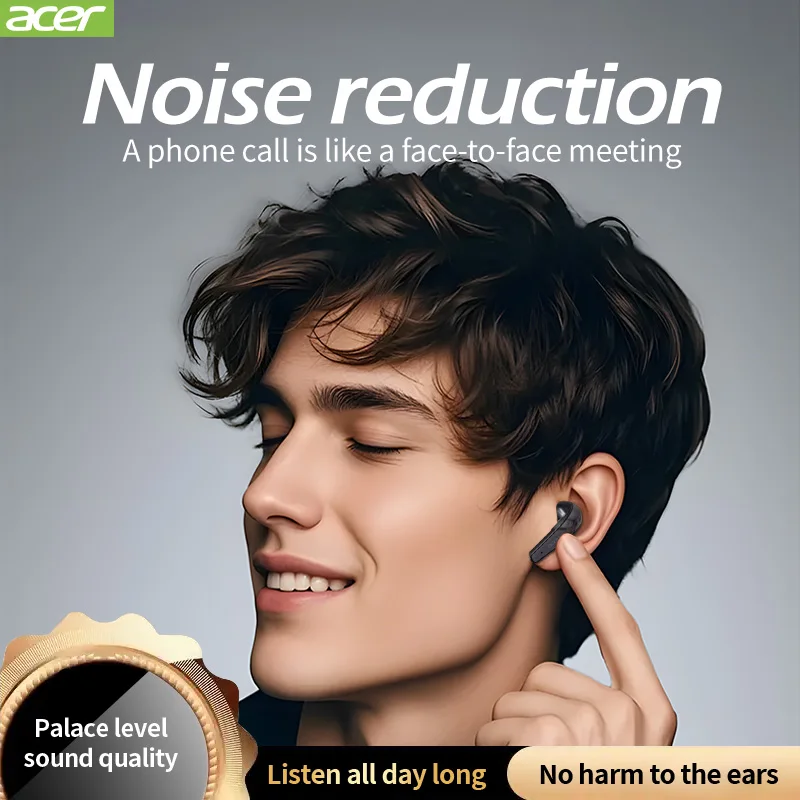 Acer e554 Bluetooth 5.3 kabellose Ohrhörer, TWS-Sportkopfhörer mit Mikrofon, Touch-Steuerung, wasserdicht, IPX7 Gaming-Kopfhörer mit geringer Latenz