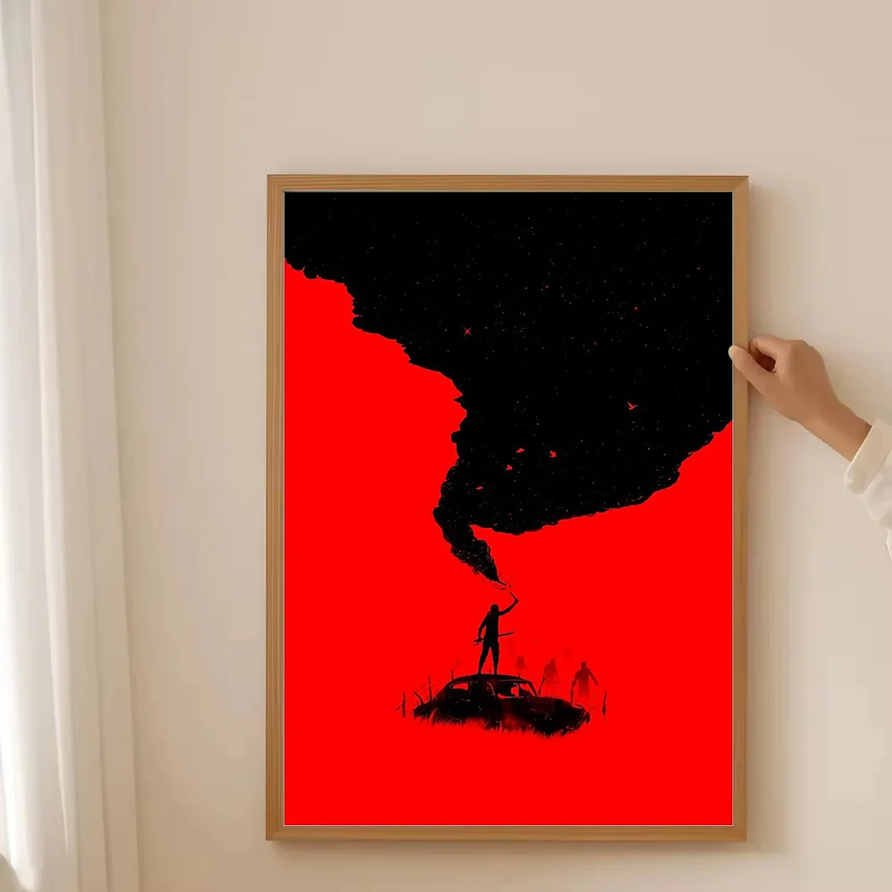 فيلم الرعب المشارك قماش جدار الفن الظلام ديكور المنزل مخيف القوطية مخيف طباعة ديكور القوطية فيلم الرعب الفن #3