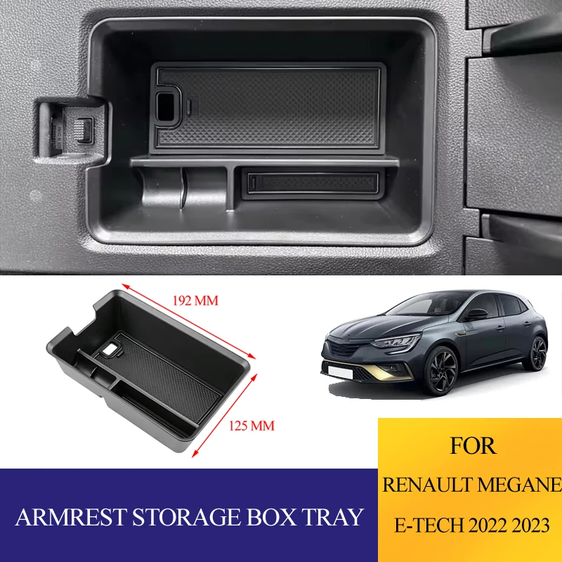 Boîte de rangement pour accoudoir de voiture en ABS pour Renault Megane E-Tech 2022 2023, accessoires d'intérieur pour console centrale