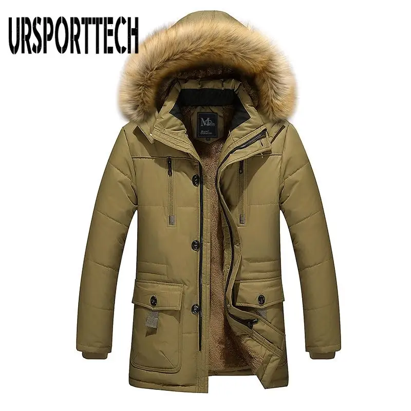 

Plus Size 8XL Winter Jacket Men Fur Hooded Thicken Warm Coat Fleece Men Winter Jacket Coat Windbreaker Down Jackets Overcoat