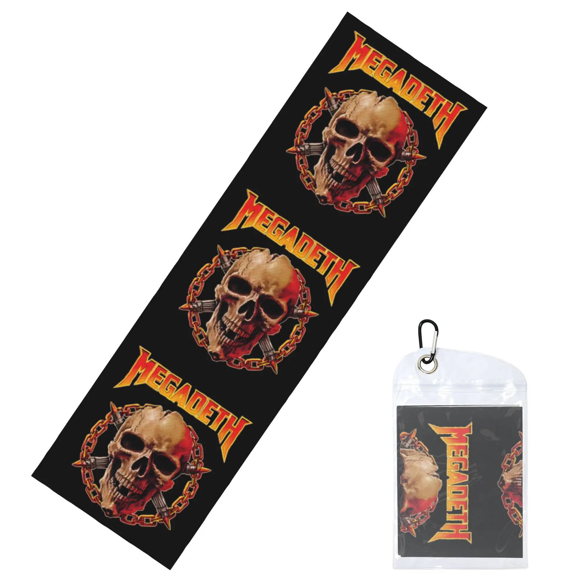 Skull Megadeths Heavy Metal Band Cold Exercise Towel   Super Soft Breathable Instant Cooling Towel  Beach Towels